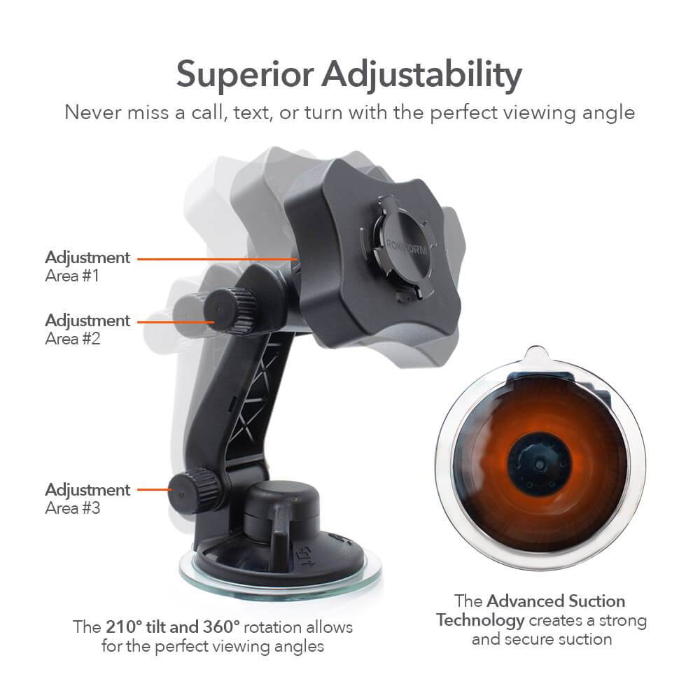 RokLock® Windshield Suction Mount